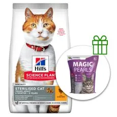 Hill's Science Plan Feline Young Adult Sterilised Cat Chicken 15 kg + kočkolit ZDARMA