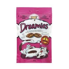 Pamlsky pro kočky - DREAMIES pol&scaron;t&aacute;řky s hověz&iacute;m masem, 60 g