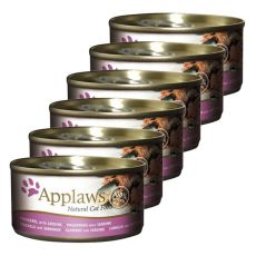 Applaws Cat - konzerva pro kočky s makrelou a sardinkami, 6 x 70 g