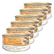 Applaws Cat Jelly - konzerva pro kočky s kuřetem a makrelou, 6 x 70 g