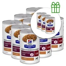Hill's Prescription Diet i/d P&eacute;če o zaž&iacute;v&aacute;n&iacute; konzerva pro psy 360 g, 9+3 ZDARMA