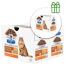 Hill's Prescription Diet k/d + Mobility P&eacute;če o ledviny pro kočky 12 x 85 g, 2+1 ZDARMA