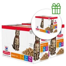 Hill's Science Plan Feline Adult Chicken & Beef & Ocean Fish 12 x 85g, 2+1 ZDARMA