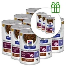 Hill's Prescription Diet i/d Low Fat Stew P&eacute;če o zaž&iacute;v&aacute;n&iacute; konzerva pro psy 354 g, 9+3 ZDARMA