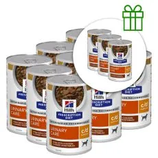 Hill's Prescription Diet c/d Multicare Stew P&eacute;če o močov&yacute; syst&eacute;m pro psy 354 g, 9+3 ZDARMA