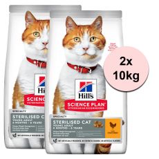 Hill's Science Plan Feline Young Adult Sterilised Cat Chicken 2 x 10kg