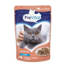 PreVital Cat Kapsička s lososem v omáčce 100 g