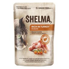 Shelma Cat Kapsička krůta-rakytník v omáčce 85 g