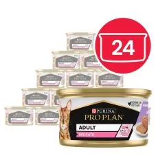 PRO PLAN Delicate Digestion konzervy pro kočky krůta pa&scaron;tika 24 x 85 g