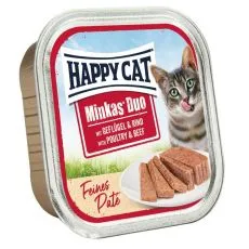 Happy Cat Minkas DUO Pat&eacute; drůbež&iacute; a hověz&iacute; 100 g
