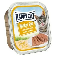 Happy Cat Minkas DUO Pat&eacute; hověz&iacute; a kr&aacute;lič&iacute; 100 g