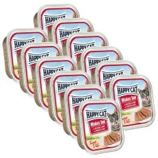 Happy Cat Minkas DUO Pat&eacute; drůbež&iacute; a hověz&iacute; 12 x 100 g