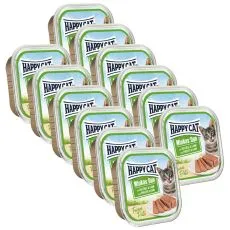 Happy Cat Minkas DUO Pat&eacute; drůbež&iacute; a jehněč&iacute; 12 x 100 g