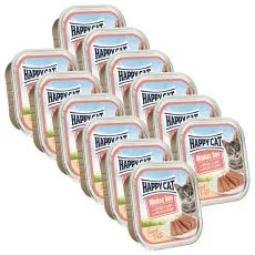 Happy Cat Minkas DUO Pat&eacute; drůbež a losos 12 x 100 g