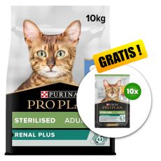 PURINA PRO PLAN CAT STERILISED RENAL PLUS králík 10 kg + 10 x kapsička Sterilised ZDARMA