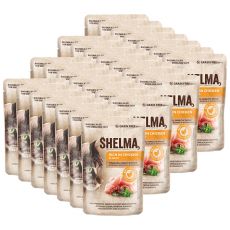 Shelma Cat Kapsička kuřecí maso-rajčata-bylinky v omáčce 28 x 85 g