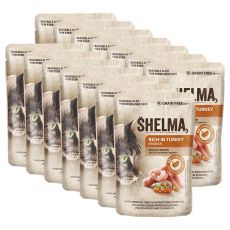 Shelma Cat Kapsička krůta-rakytník v omáčce 14 x 85 g
