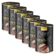 Konzerva Piper Pure kuře s hnědou rýží 6 x 400 g