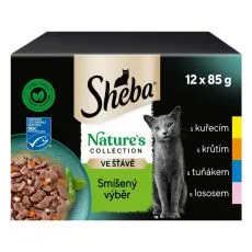 Sheba Natures Collection Kapsičky sm&iacute;&scaron;en&yacute; v&yacute;běr ve &scaron;ť&aacute;vě 12 x 85 g