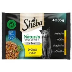 Sheba Natures Collection Kapsičky drůbež&iacute; v&yacute;běr v žel&eacute; 4 x 85 g