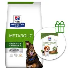 Hill's Prescription Diet Metabolic Regulace hmotnosti granule pro psy 4 kg + pamlsky ZDARMA