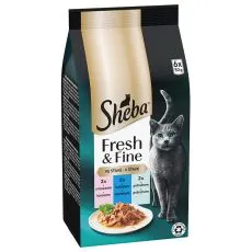 Sheba Fresh & Fine kapsičky pro kočky, kuře a losos 6 x 50 g