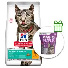 Hill's Science Plan Feline Adult Perfect Weight Chicken 7 kg + kočkolit ZDARMA