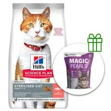 Hill's Science Plan Feline Young Adult Sterilised Cat Salmon 10 kg + kočkolit ZDARMA