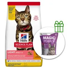 Hill's Science Plan Feline Adult Light Chicken 10 kg + kočkolit ZDARMA