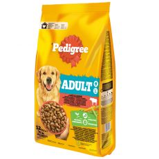 Pedigree Adult s hovězím masem a zeleninou 12 kg + 3 kg ZDARMA