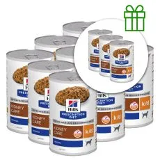 Hill's Prescription Diet k/d P&eacute;če o ledviny konzerva pro psy 350 g, 9+3 ZDARMA