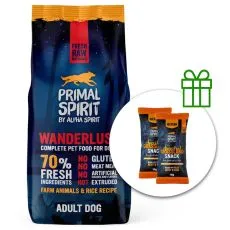Primal Spirit Dog 70% Wanderlust kuře a losos 12 kg + 2 x pamlsky ZDARMA