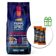 Primal Spirit Dog 60% Wilderness Dog ibersk&eacute; prase 12 kg + 2 x pamlsky ZDARMA