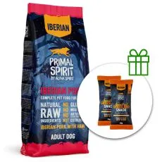 Primal Spirit Dog 70% Iberian Pork with Ham 12 kg + 2 x pamlsky ZDARMA