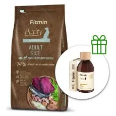 Fitmin Purity Adult Rice Fish & Venison 12 kg + Fitmin Purity Lososov&yacute; olej ZDARMA