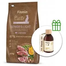 Fitmin Purity Senior & Light Lamb Grain Free 12 kg + Fitmin Purity Lososov&yacute; olej ZDARMA