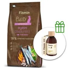 Fitmin Purity Puppy Grain Free Fish 12 kg + Fitmin Purity Lososov&yacute; olej ZDARMA