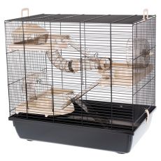 Klec pro hlodavce HOMER - 58 x 38 x 55 cm ČERNÁ