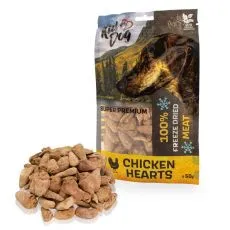 Kid Dog Super Premium 100% Kuřec&iacute; srd&iacute;čka su&scaron;en&aacute; mrazem 50 g