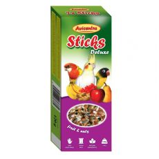Avicentra Deluxe tyčinky pro malé papoušky - ovoce a ořechy, 2 ks