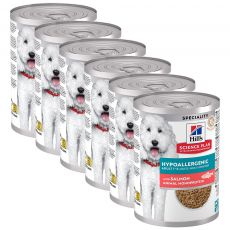 Hill\'s Science Plan Hypoallergenic konzerva pro dospělé psy s lososem 6 x 363 g