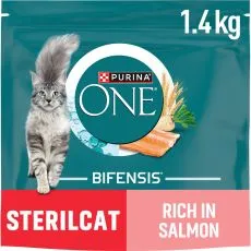 Purina ONE Bifensis Sterilised granule pro kočky losos 1,4 kg