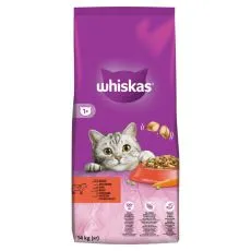 WHISKAS s hověz&iacute;m masem 14 kg - PO&Scaron;KOZEN&Yacute; OBAL