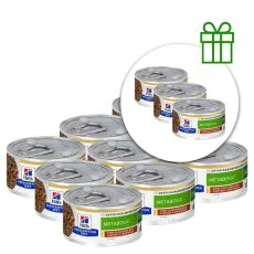 Hill's Prescription Diet Metabolic Stew Kontrola hmotnosti konzerva pro kočky 82 g, 9+3 ZDARMA