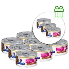 Hill's Prescription Diet GI Biome Stew P&eacute;če o tr&aacute;ven&iacute; konzerva pro kočky 82 g, 9+3 ZDARMA