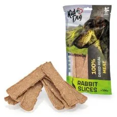 Kid Dog Super Premium 100% Kr&aacute;lič&iacute; pl&aacute;tky bez aditiv 100 g