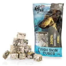 Kid Dog Super Premium 100% kostky z kůže z tresky 80 g