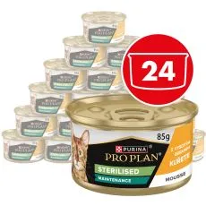 PRO PLAN Sterilised Maintenance pa&scaron;tika pro kočky kuře 24 x 85 g
