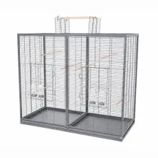 Klec pro pt&aacute;ky Verra 125,5 x 61 x 109/127 cm &Scaron;ED&Aacute;