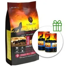Ambrosia Adult All Breeds Beef & Fresh Salmon 12 kg + 2 konzervy ZDARMA